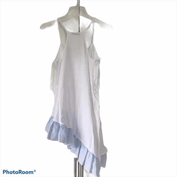 ZARA Women’s White with Ruffle/Blue/White. Size - Small. NWOT. - Picture 5 of 5